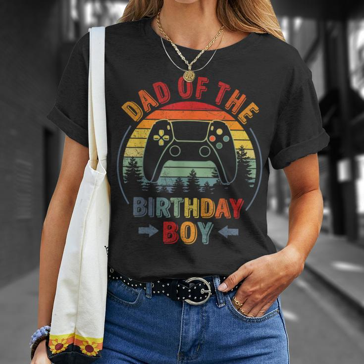 Dad Of The Birthday Boy Vintage Matching Gamer Birthday T-Shirt Gifts for Her
