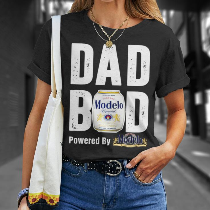 Dad Bod Powered By Modelo Especial Unisex T-Shirt Gifts for Her