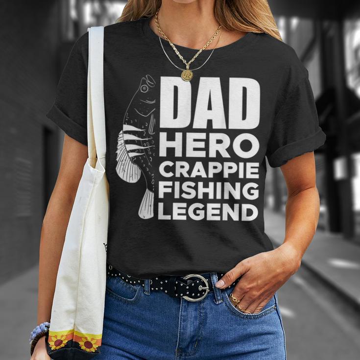 Dad Hero Crappie Fishing Legend Vatertag T-Shirt Geschenke für Sie