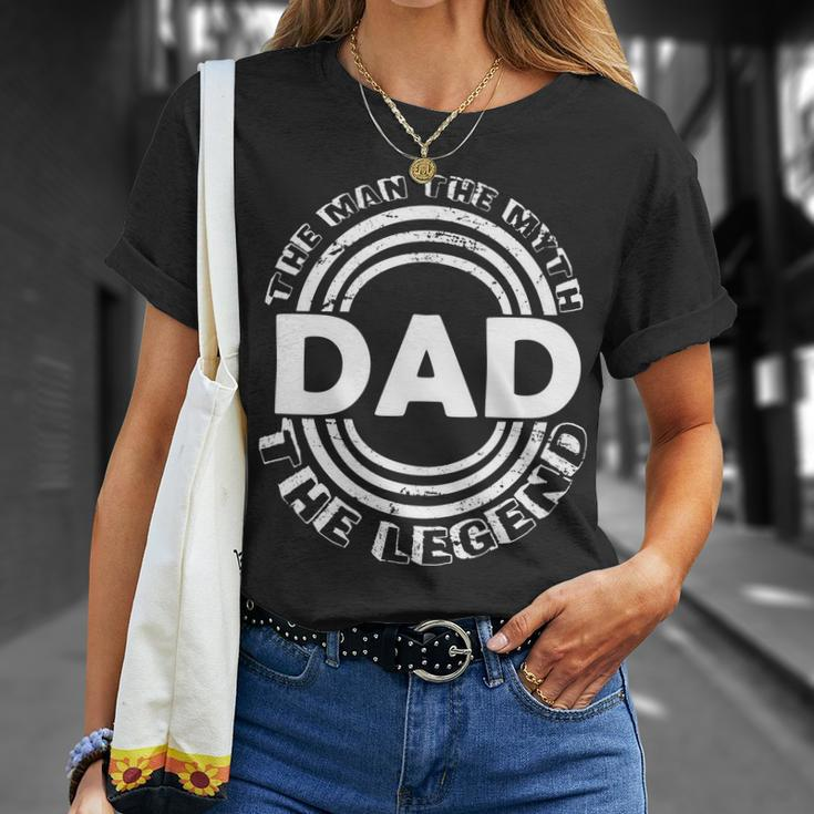 Dad The Man Myth The Legend Funny Unisex T-Shirt Gifts for Her