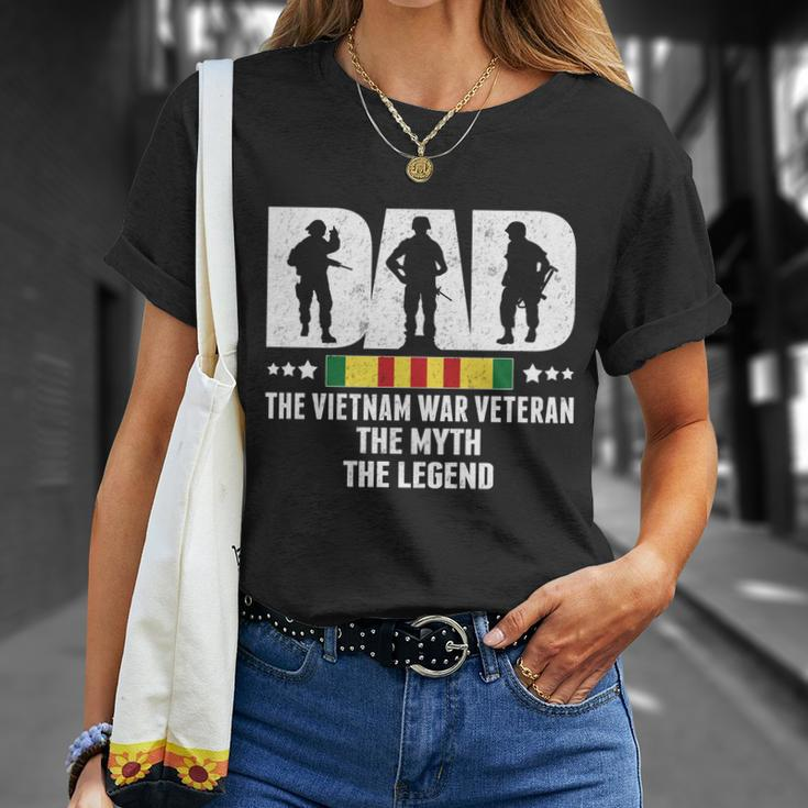 Dad Vietnam Veteran The Myth The Legend Gift Dad Gift V4 Unisex T-Shirt Gifts for Her