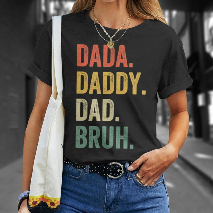 Mens Dada Daddy Dad Bruh Fathers Day Dad Life Vintage T-Shirt Gifts for Her