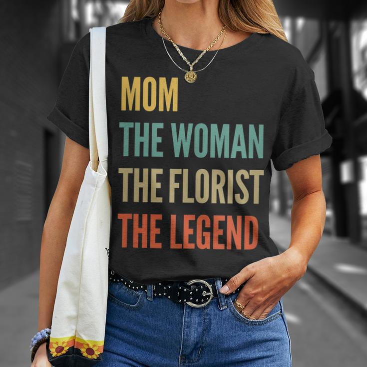Damen Die Mutter Die Frau Die Floristin Die Legende T-Shirt Geschenke für Sie