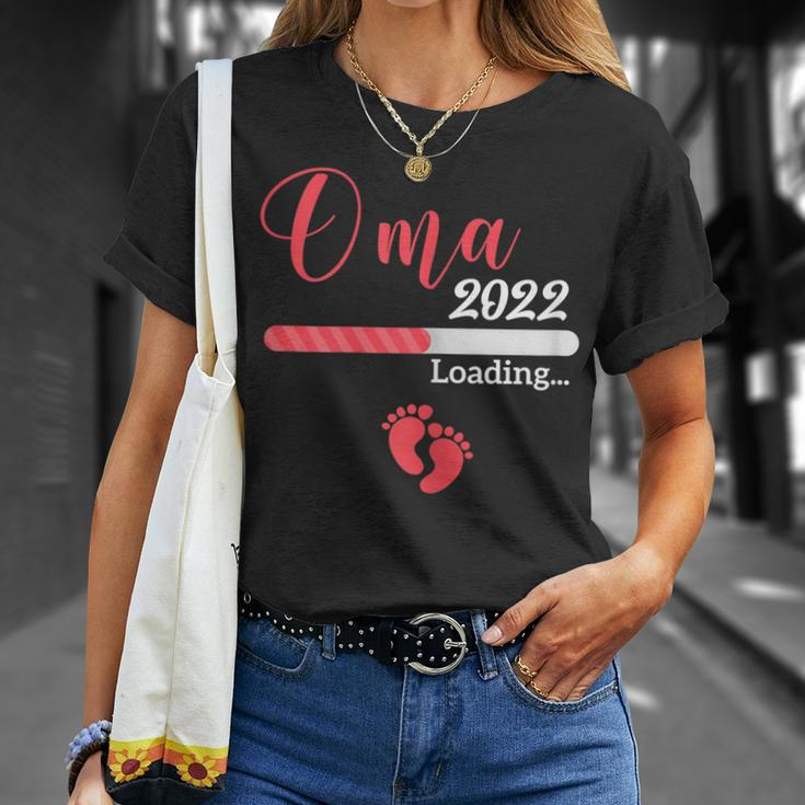 Damen Ich Werde Oma 2022 T-Shirt, Lustige Verkündung Schwangerschaft Geschenke für Sie