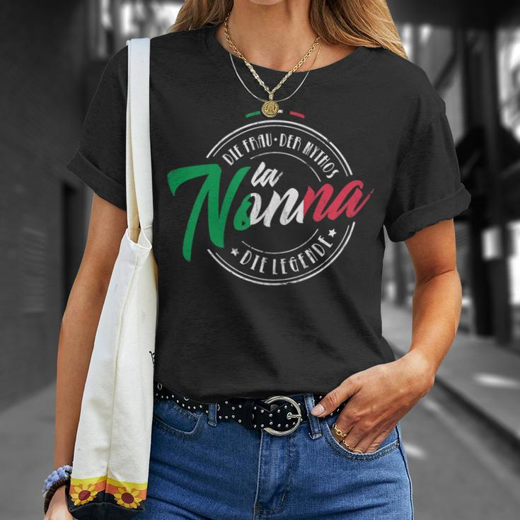 Damen La Nonna Großmutter Italienische Frauen Legende Oma T-Shirt Geschenke für Sie