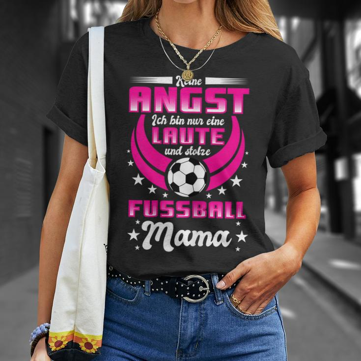 Damen Lustig Laute Und Stolze Fußball Mama Spruch Kind Frauen T-Shirt Geschenke für Sie