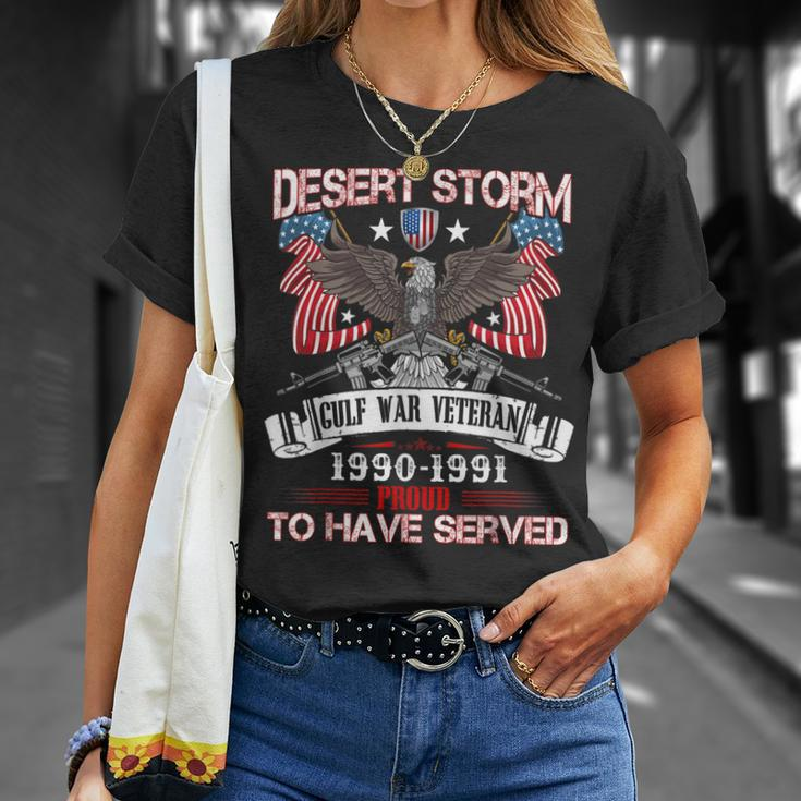 Desert Storm Veteran Proud United States Army Veteran T-Shirt Gifts for Her