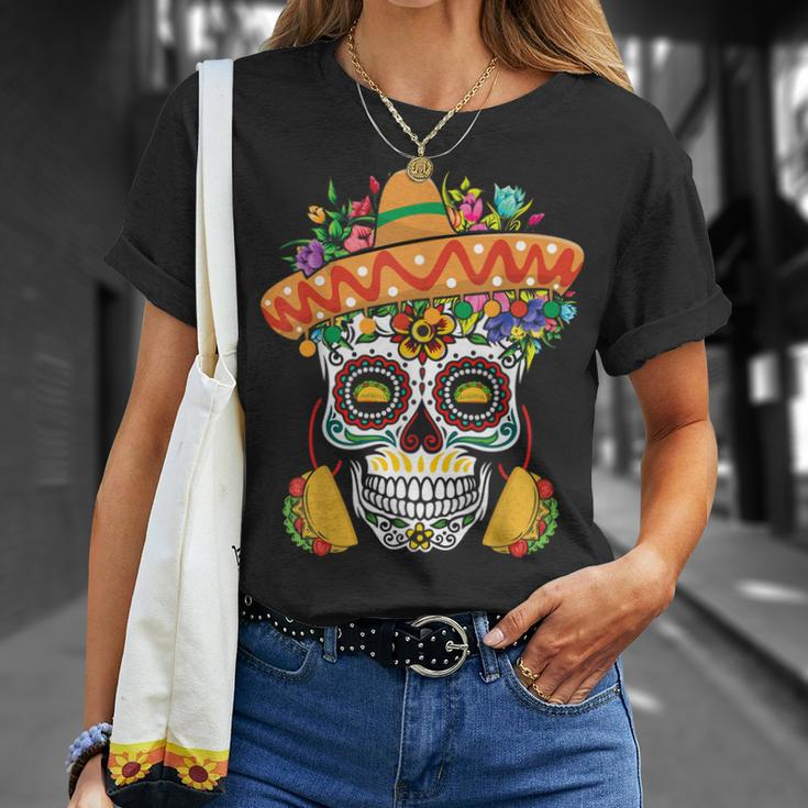 Dia De Los Muertos Mexico Taco Mexico Happy Cinco De Mayo Unisex T-Shirt Gifts for Her
