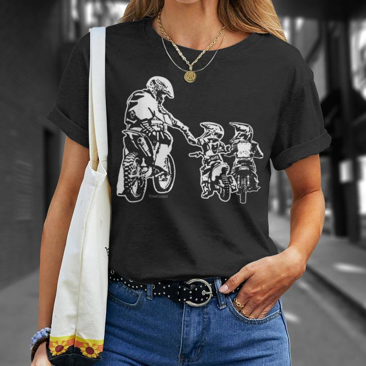 Dirt Bike Dad Motocross Motorcycle Biker Father Kids Gift Unisex T-Shirt Gifts for Her
