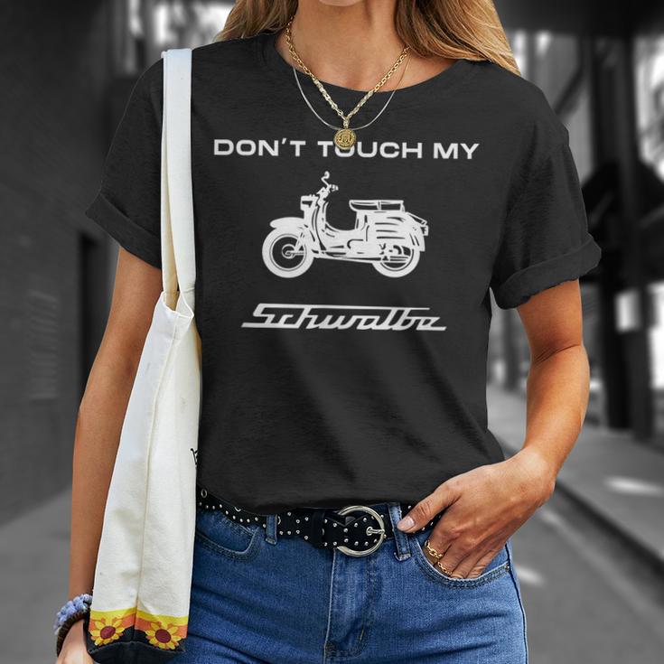 Dont Touch My Schwalbe Suhl Simme Zweitaktmotor 2 Takt Liebe T-Shirt Geschenke für Sie