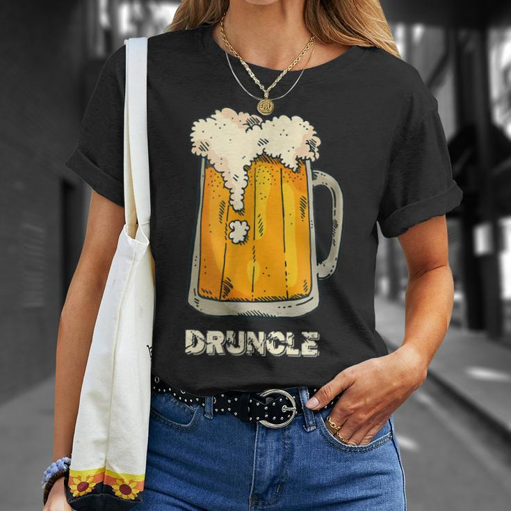 Druncle Drunk Uncle Funny Adult Gift For Mens Unisex T-Shirt Gifts for Her