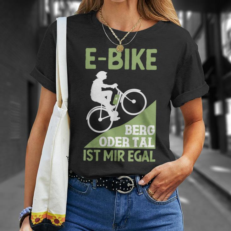 E-Bike Berg Oder Tal Ist Mir Egal Fahrradfahrer Radfahrer T-Shirt Geschenke für Sie