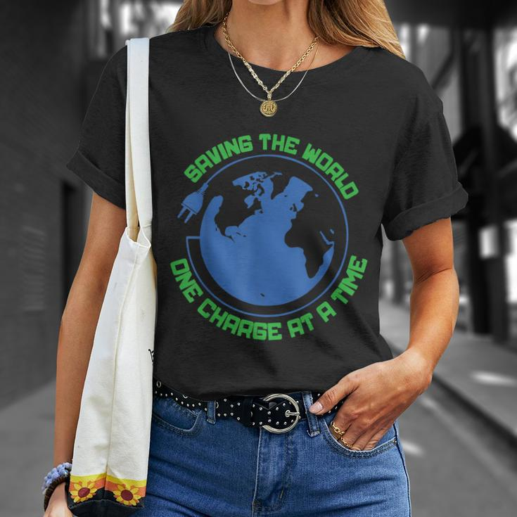 Electric Mobility Car Driver Environmental Protection World Unisex T-Shirt Gifts for Her