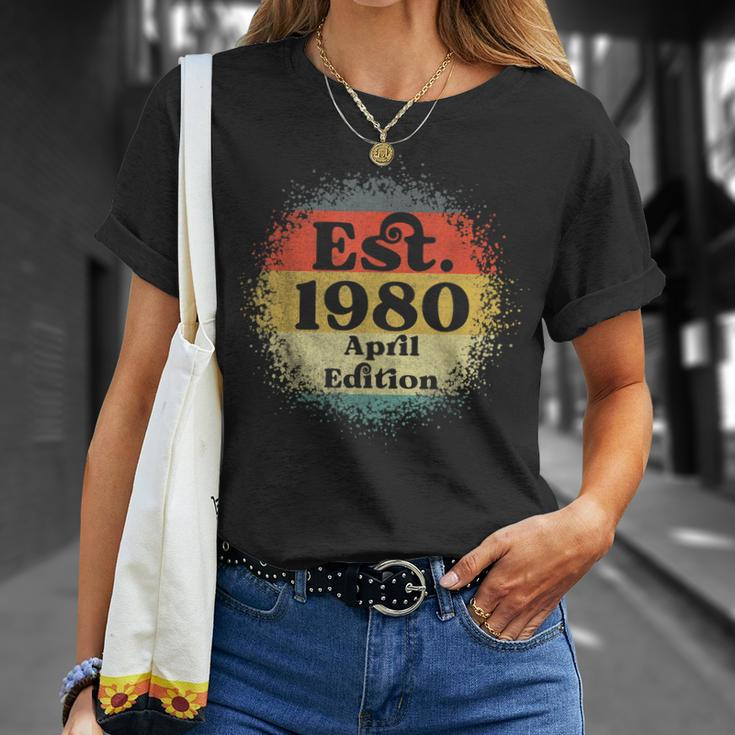 Established 1980 Born April Edition Legend Birthday Unisex T-Shirt Gifts for Her