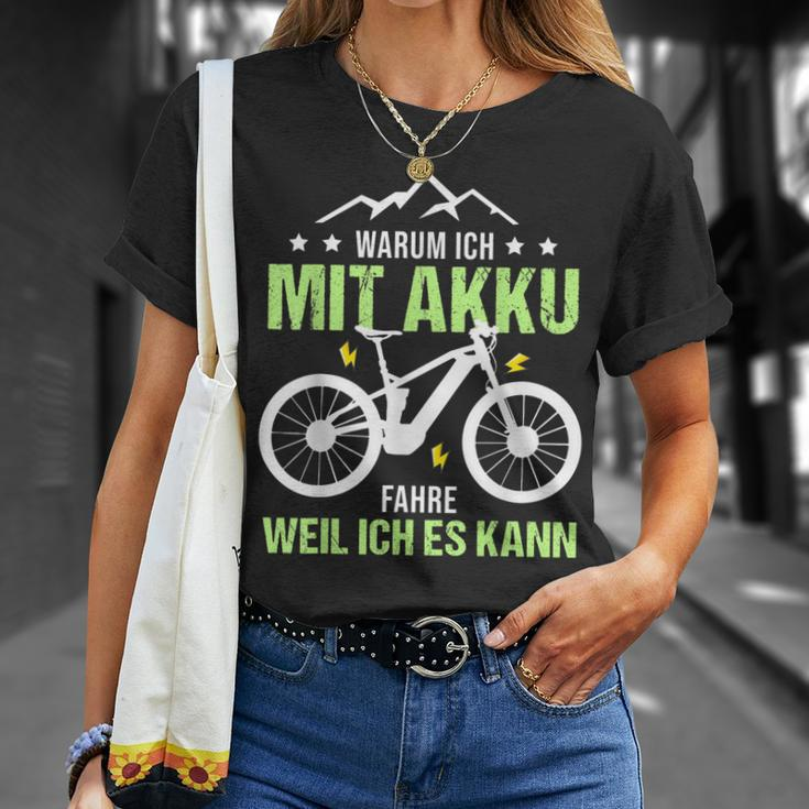 Fahrrad E-Bike Elektrofahrrad Lustig Spruch Motiv Radfahren T-Shirt Geschenke für Sie