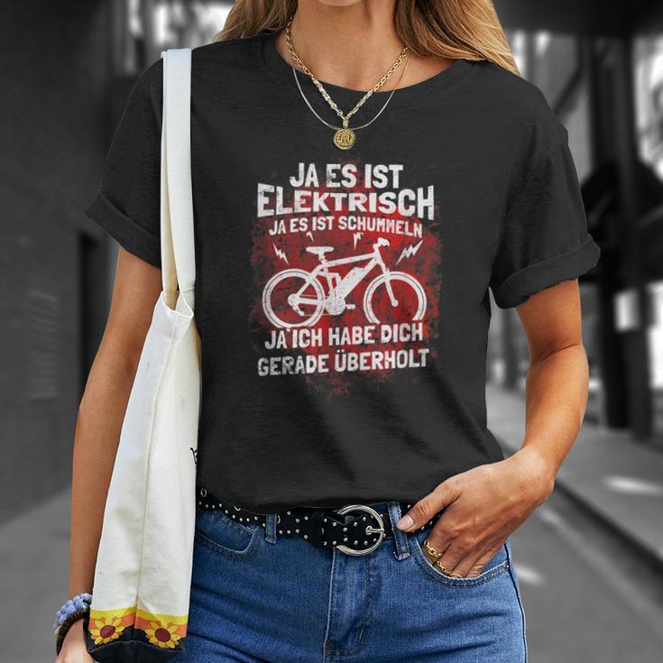 Fahrrad Elektrofahrrad Spruch Lustig Motiv Radfahren Bike T-Shirt Geschenke für Sie