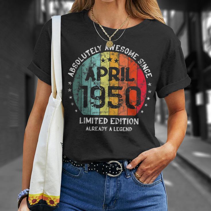 Fantastisch Seit April 1950 Männer Frauen Geburtstag T-Shirt Geschenke für Sie