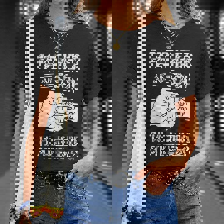 Father And Son The Legend And The Legacy Fist Bump Matching Unisex T-Shirt Gifts for Her Father And Son The Legend And The Legacy Fist Bump Matching Unisex T-Shirt Gifts for Her