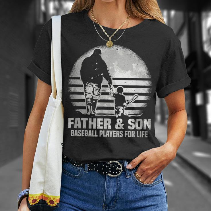 Father And Son Baseball Matching Dad Son T-Shirt Gifts for Her