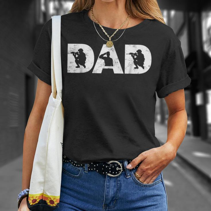 Fathers Day Gift For Best Military Papa Ever Unisex T-Shirt Gifts for Her