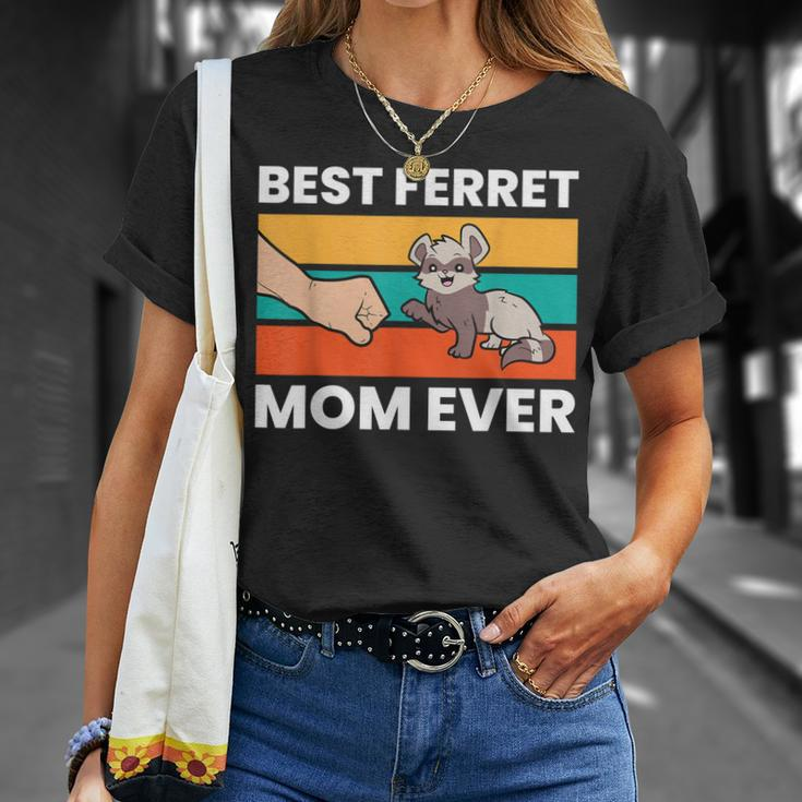 Ferret Mama Best Ferret Mom Ever Animal Funny Ferret Unisex T-Shirt Gifts for Her