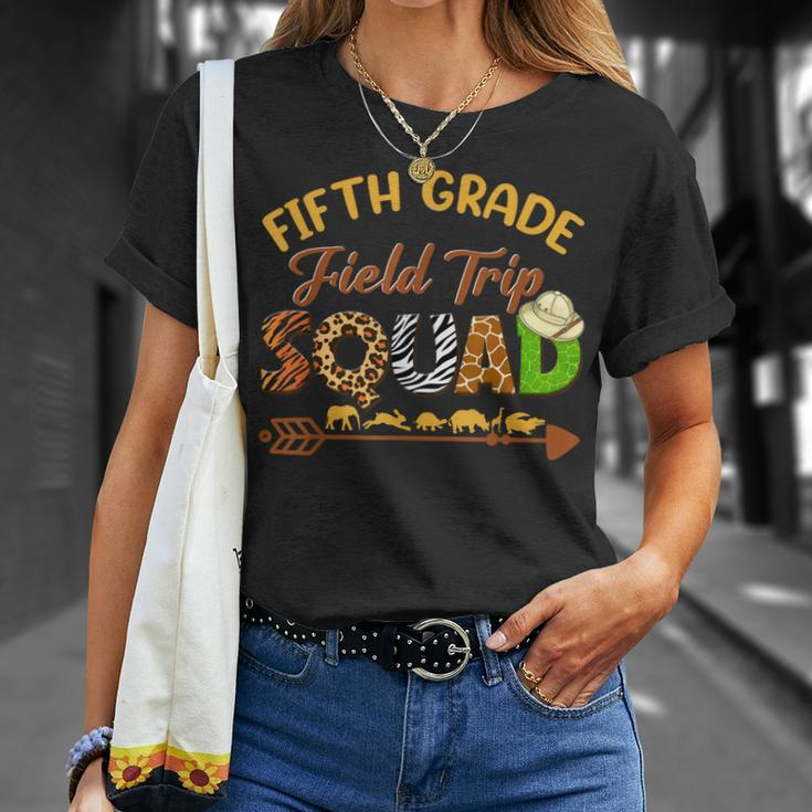 Fifth Grade Students School Zoo Field Trip Squad Matching Unisex T-Shirt Gifts for Her