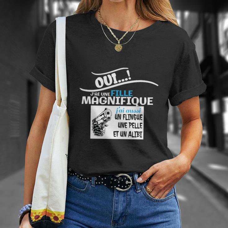 Fille Magnifique Humour Papa T-Shirt Geschenke für Sie