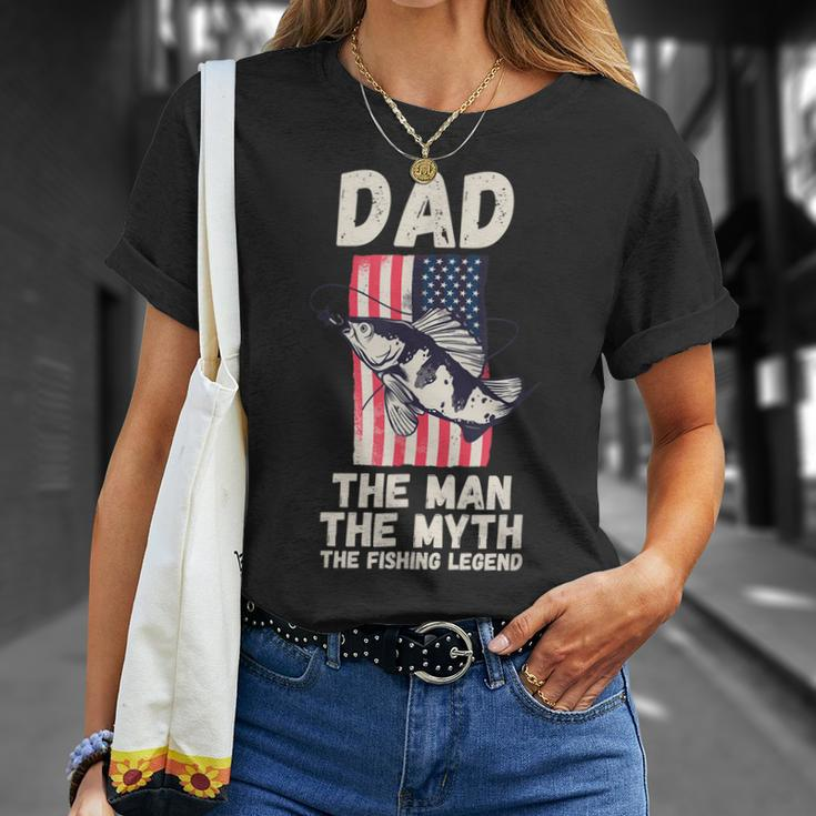 Fishing Dad T-Shirt mit Amerikanischem Angelhaken, Legende Fischer Tee Geschenke für Sie
