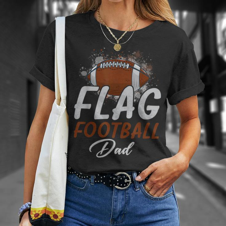 Flag Football Dad Proud Dad Of Ballers Fathers Day T-Shirt Gifts for Her