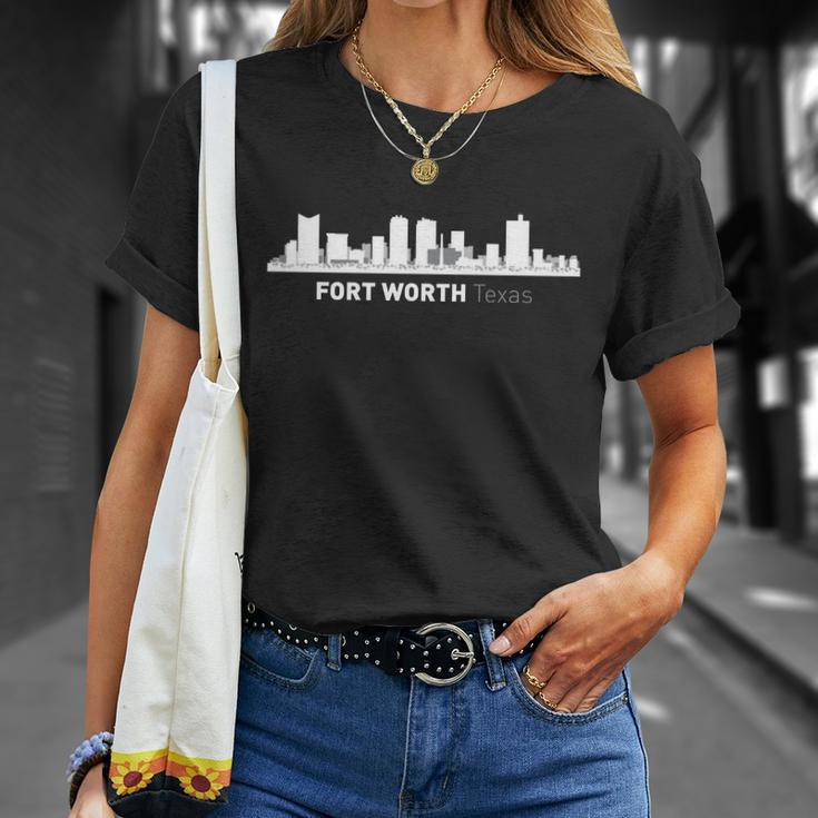 Fort Worth Texas Skyline Unisex T-Shirt Gifts for Her