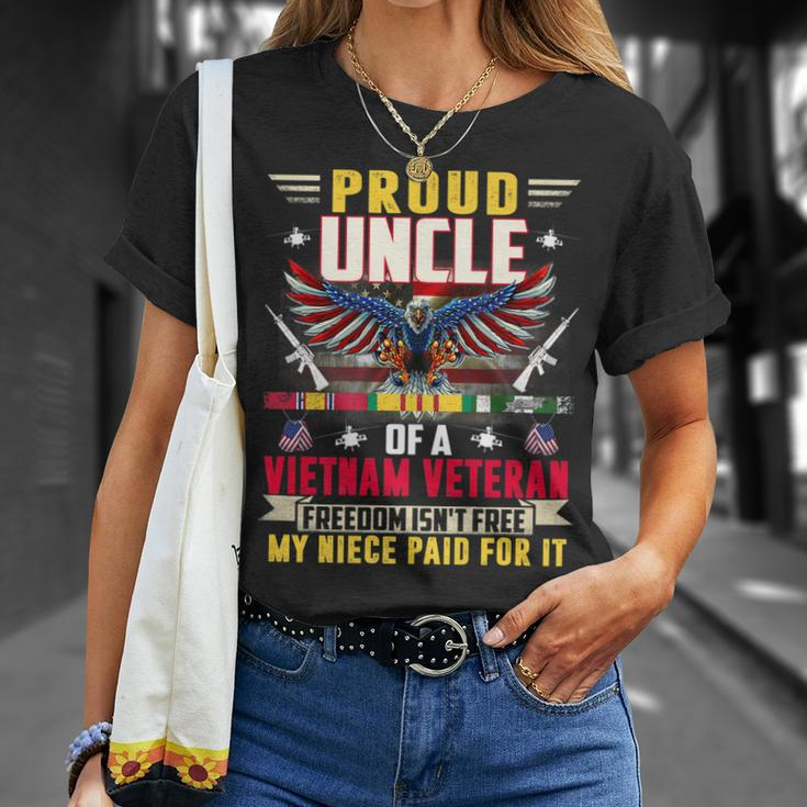 Freedom Isnt Free Proud Uncle Of A Vietnam Veteran Niece T-Shirt Gifts for Her