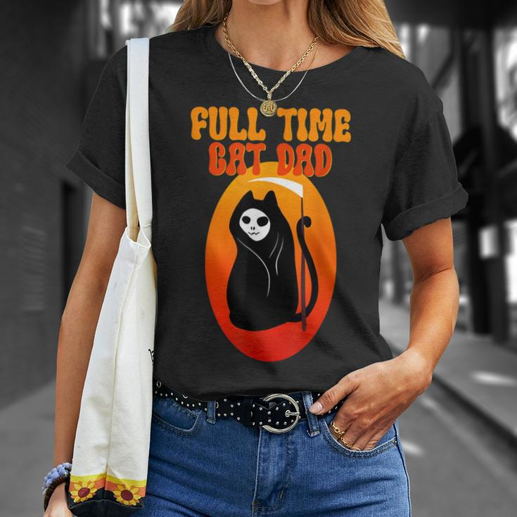 Full Time Cat Dad Halloween Funny V2 Unisex T-Shirt Gifts for Her