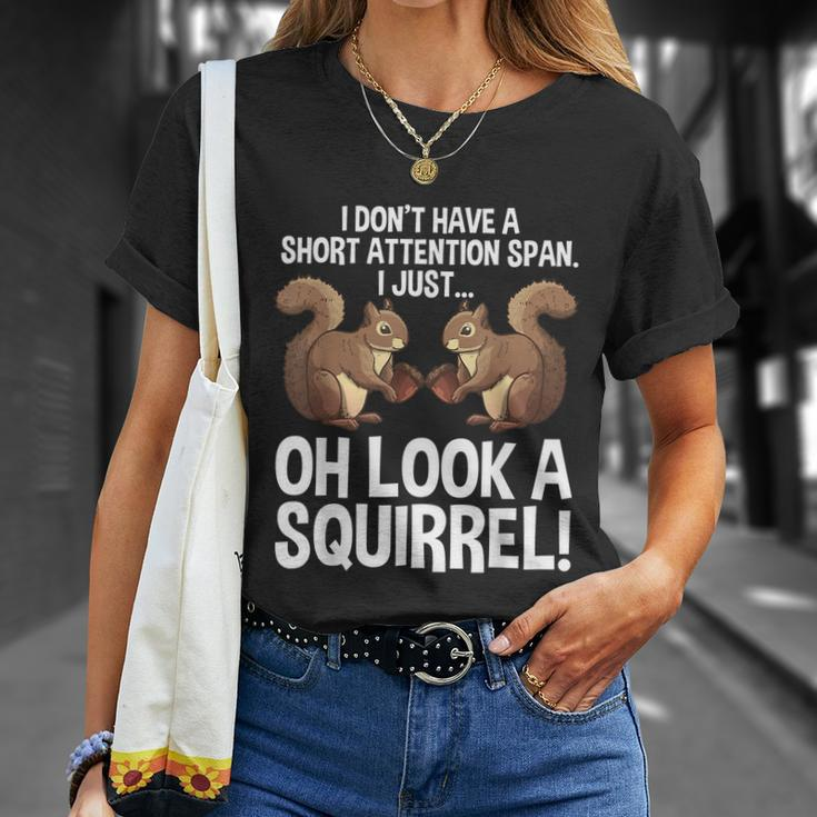 Funny Adhd Squirrel Design For Men Women Chipmunk Pet Lovers Unisex T-Shirt Gifts for Her