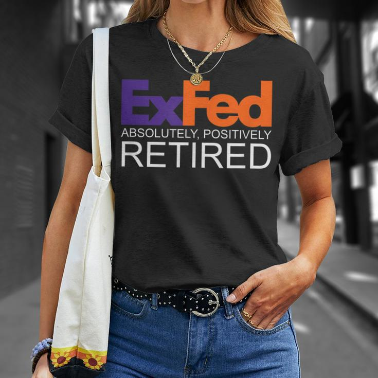 Funny Co-Worker Gift Federal Ex Fed Happy Retirement Party Unisex T-Shirt Gifts for Her