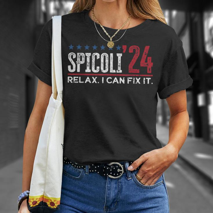 Funny Distressed Spicoli 24 Spicoli 2024 Relax I Can Fix It Unisex T-Shirt Gifts for Her