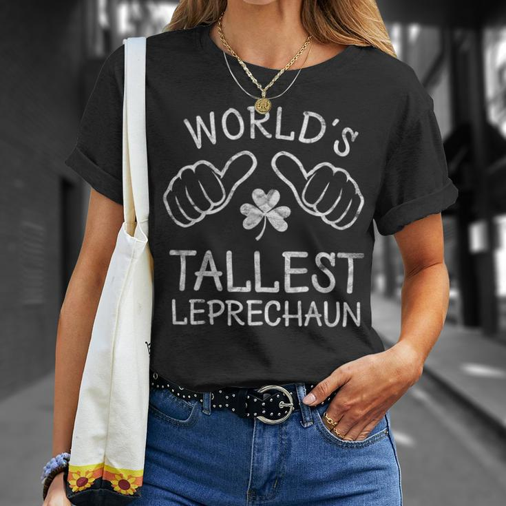 Funny St Patricks Day Gnome Worlds Tallest Leprechaun Unisex T-Shirt Gifts for Her