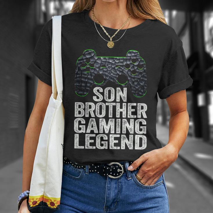 Gaming Funny Gift For Teenage Boys Cute Gift Son Brother Gaming Legend Gift Unisex T-Shirt Gifts for Her