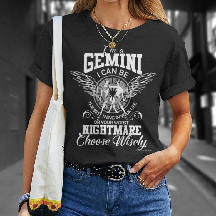 Gemini Zodiac Sign Funny Unisex T-Shirt Gifts for Her