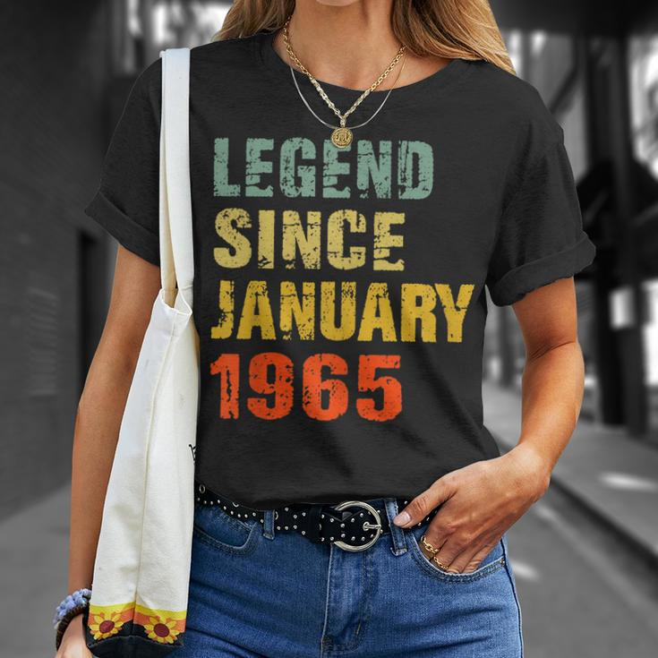 Geschenke Zum 57 Geburtstag Legende Seit Januar 1965 T-Shirt Geschenke für Sie