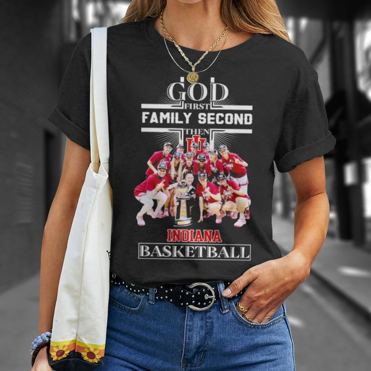 God First Family Second Then Team Indiana Basketball Unisex T-Shirt Gifts for Her