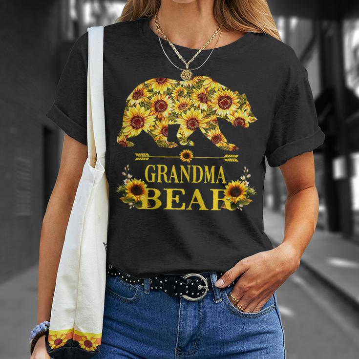 Grandma Bear Sunflower Hippie Cute Family Matching Gifts Gift For Womens Unisex T-Shirt Gifts for Her