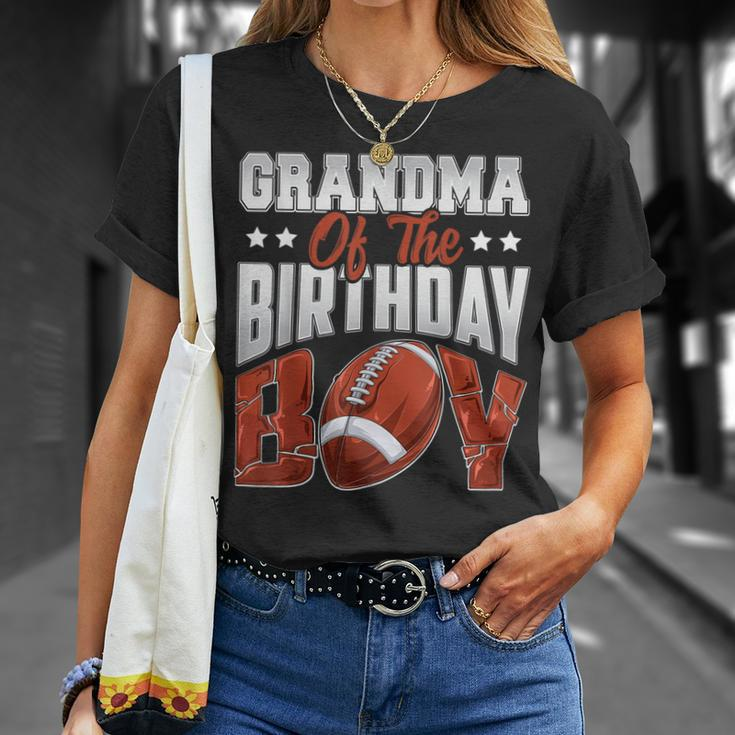 Grandma Football Birthday Boy Family Baller Bday Party Unisex T-Shirt Gifts for Her