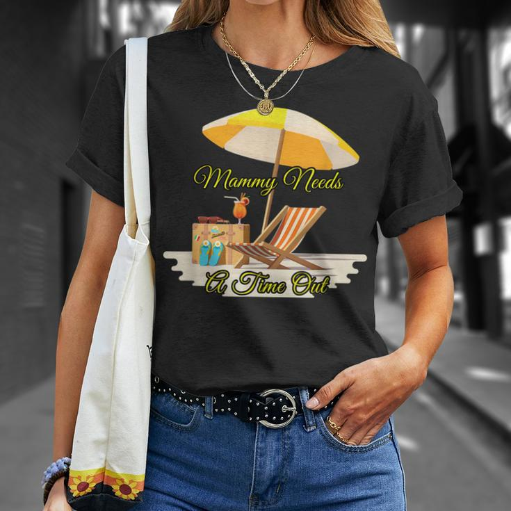 Grandma Needs A Timeout On The Beach With An Adult Beverage Unisex T-Shirt Gifts for Her