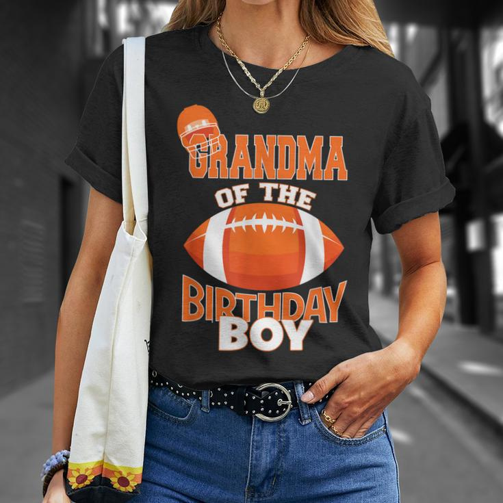 Grandma Of The Birthday Boy American Football Kid Party Unisex T-Shirt Gifts for Her