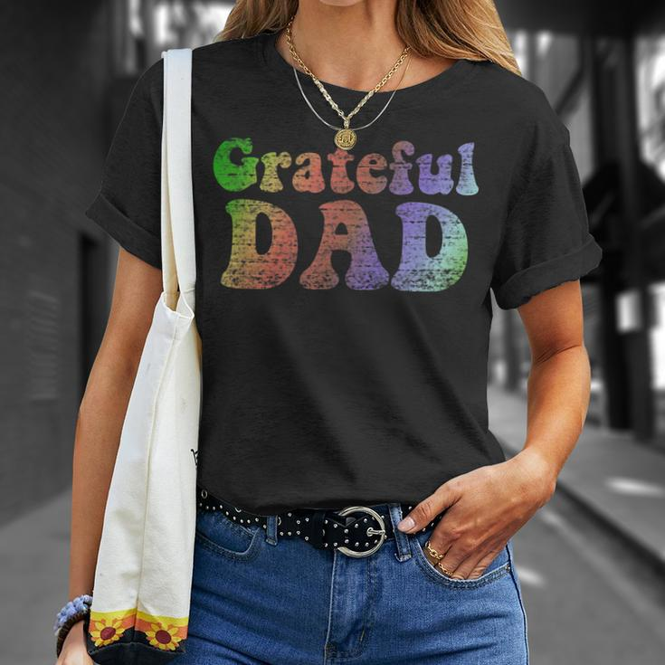 Mens Grateful Dad Vintage Fathers Day T-Shirt Gifts for Her