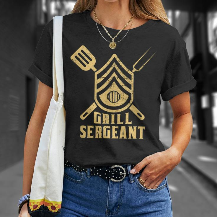 Grilling Bbq Meat Dad Grandpa Grill Sergeant Vintage T-Shirt Gifts for Her
