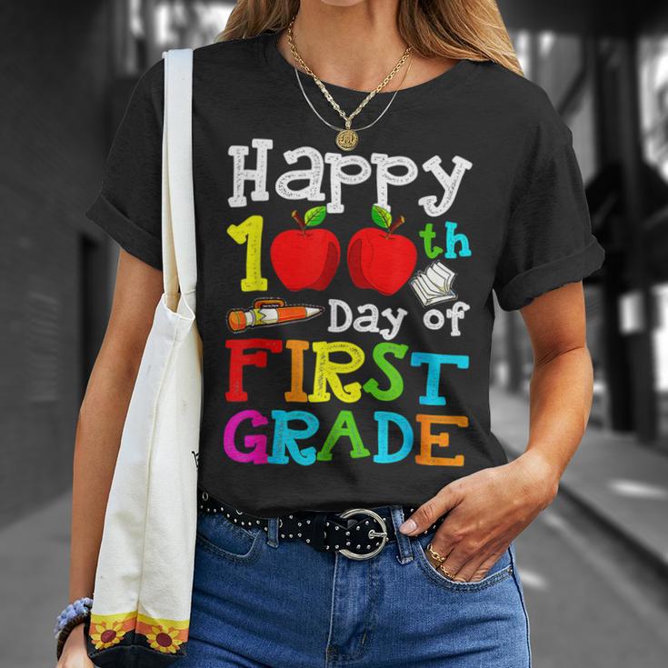 Happy 100Th Day Of 1St Grade 100 School Days Teacher Kids V3T-shirt ...