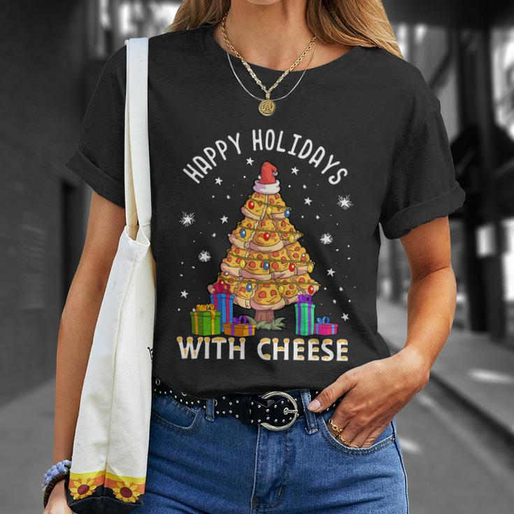 Happy Holidays With Cheese Shirt Cheeseburger Hamburger V9 Unisex T-Shirt Gifts for Her