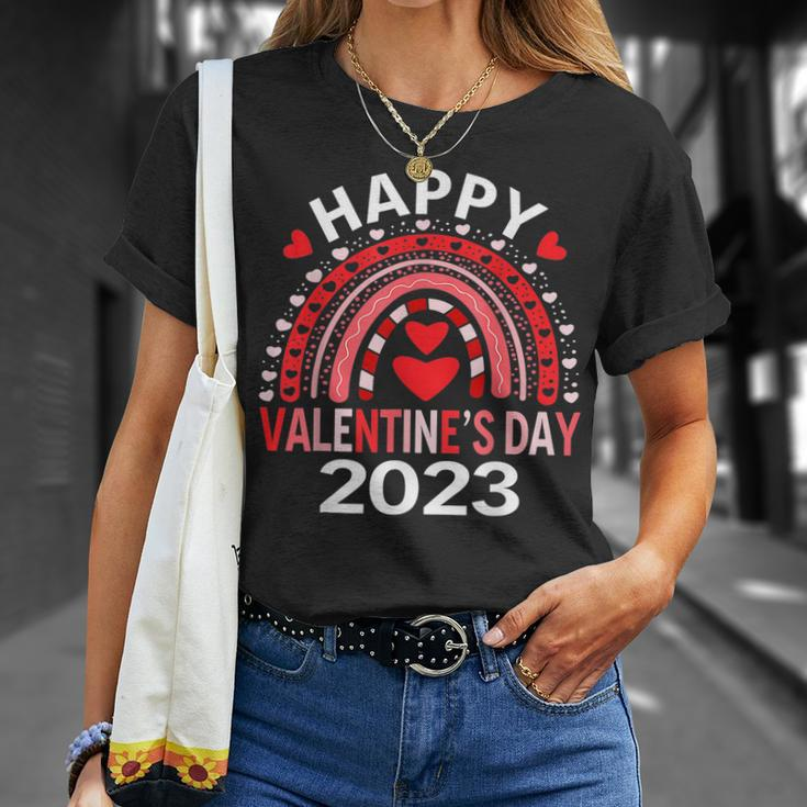 Happy Valentines Day Heart Valentine Rainbow Kids Boys Girls T-Shirt Gifts for Her