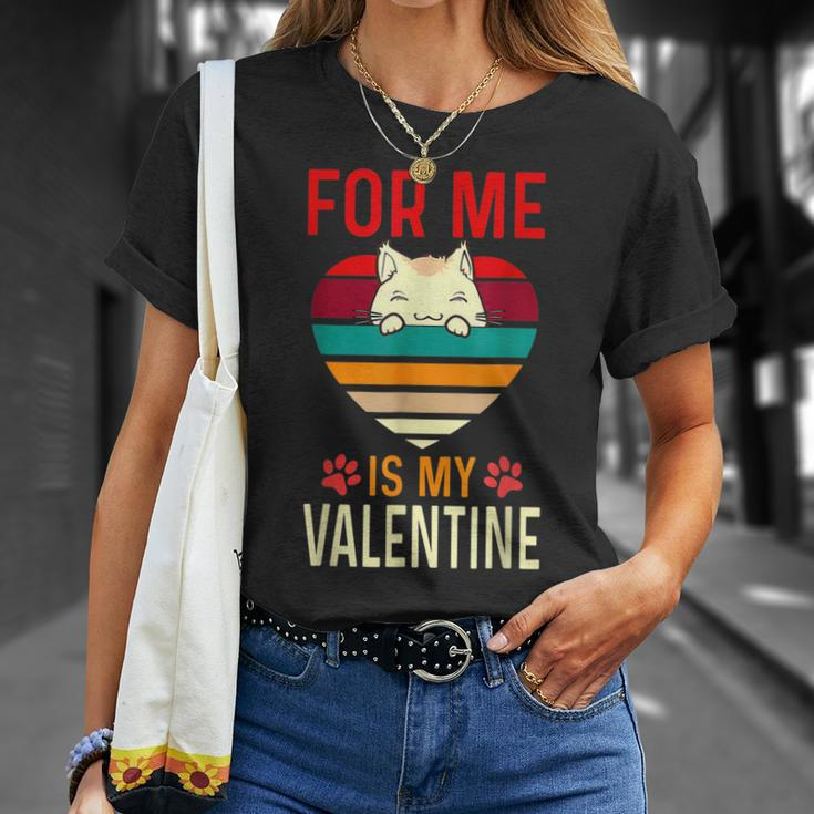 Heart Cat For Valentine For Me My Cat Is My Valentine T-Shirt Gifts for Her